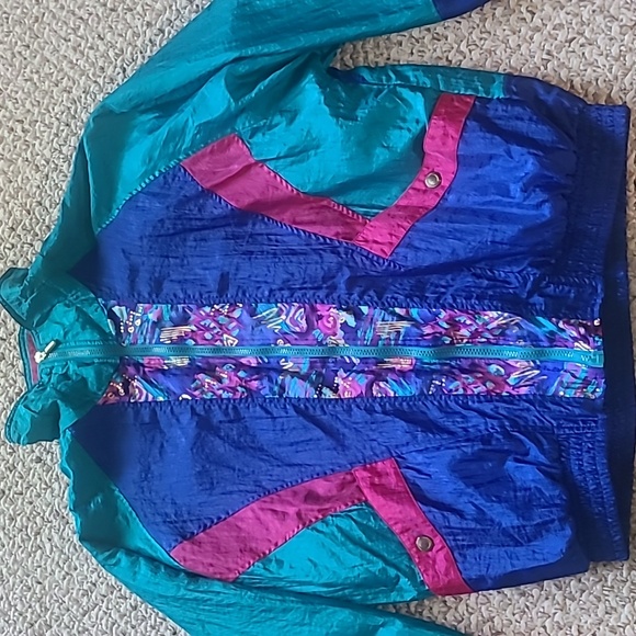 Vintage Nylon Windsuit Windbreaker sz L Track Suit Jacket Pants Sport 80s/90s - Picture 6 of 7